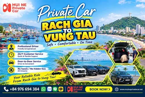 Rach Gia to Vung Tau Private Car 